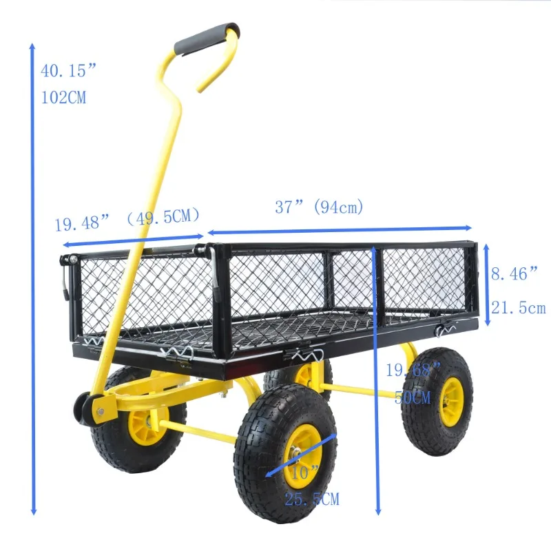 Heavy-Duty Multipurpose Cart &ndash;Effortless Firewood Transportation &ndash;Ideal for Garden and Outdoor Use &ndash;Durable and Easy To Maneuver
