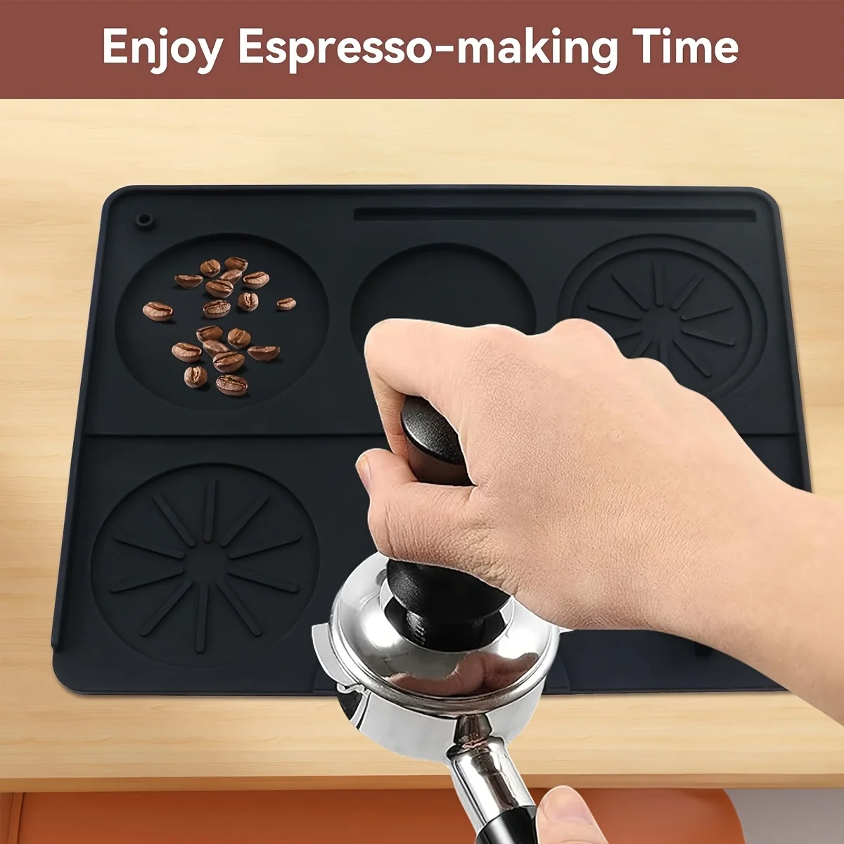 Coffee Tamping Mat Silicone Non Slip Holder Pad Coffee Press Cushion Tool Coffee Accessory Tamp Station Mat for Home And Cafe