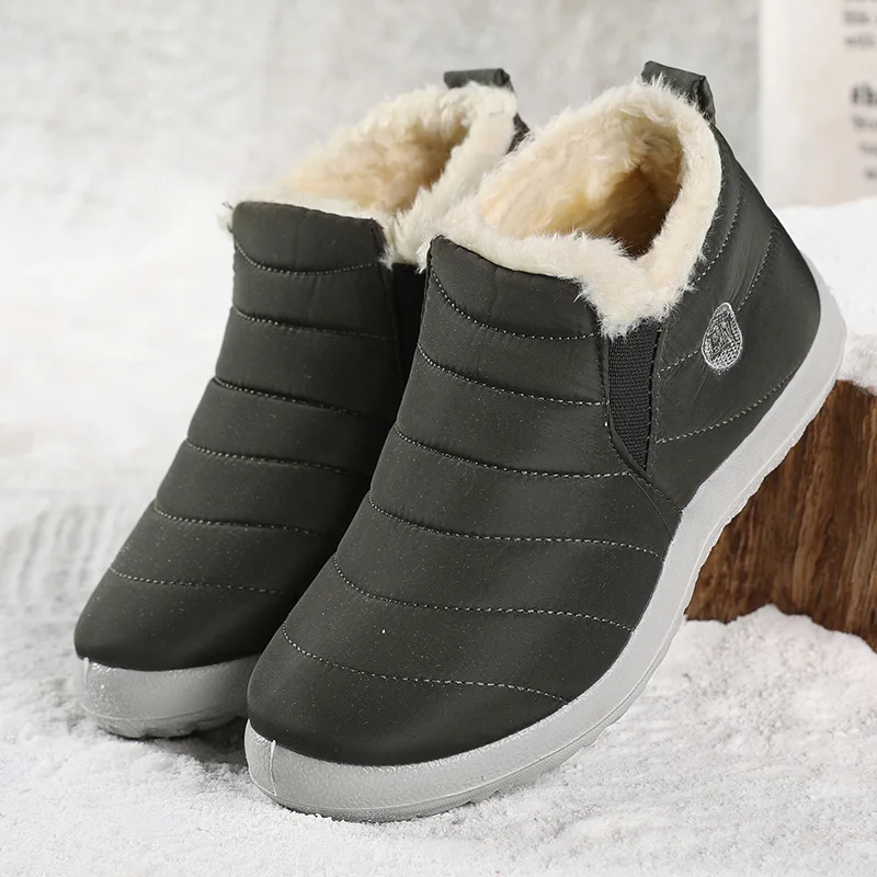 Men's Boots Keep Warm Winter Shoes For Men 2025 Winter Boots Fur Waterproof Snow Botas Para Hombre Casual Combat Ankle Boots - 3