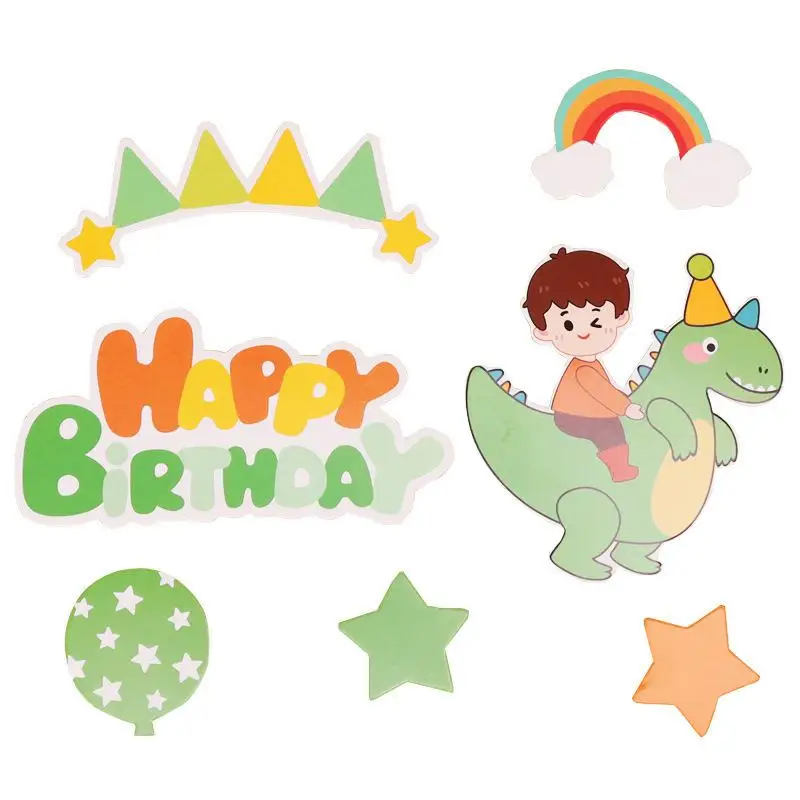 Dinosaur Cake Toppers Dinosaur Theme Dino Roar Party Happy Birthday Party Decor Kids Baby Shower Boy Cake Accessories