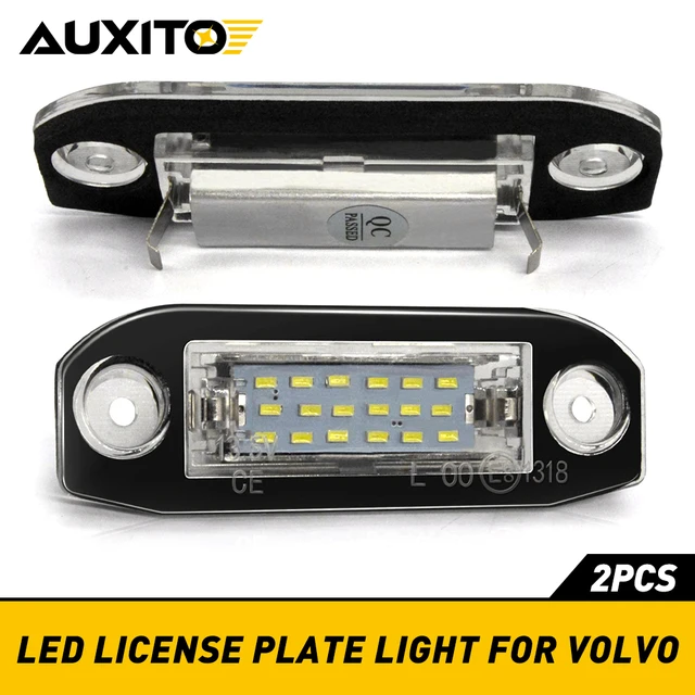 2pcs LED License Plate Number Lights Lamp Error Free For Volvo C30