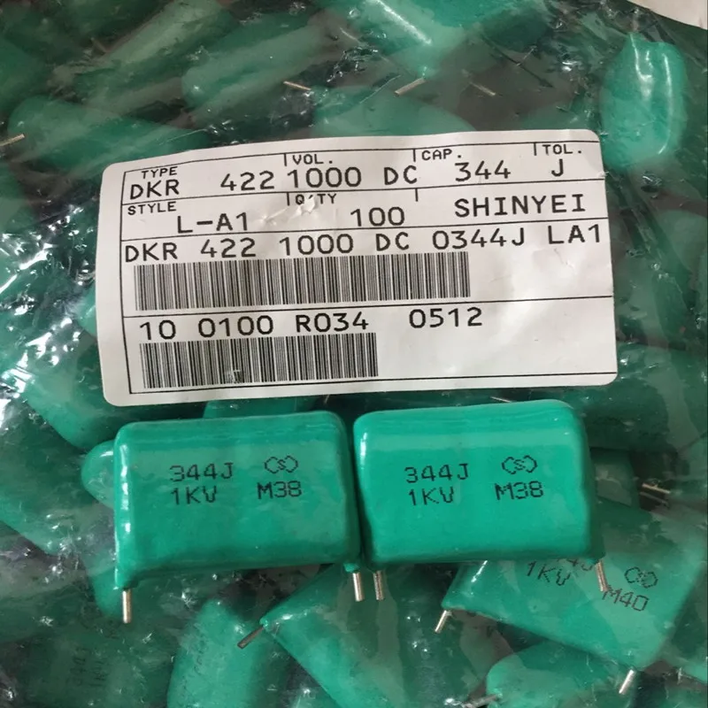 

10PCS Original imported from Japan, Shenrong Xiantong CBB film polyester capacitor 344 1000v0.34uf