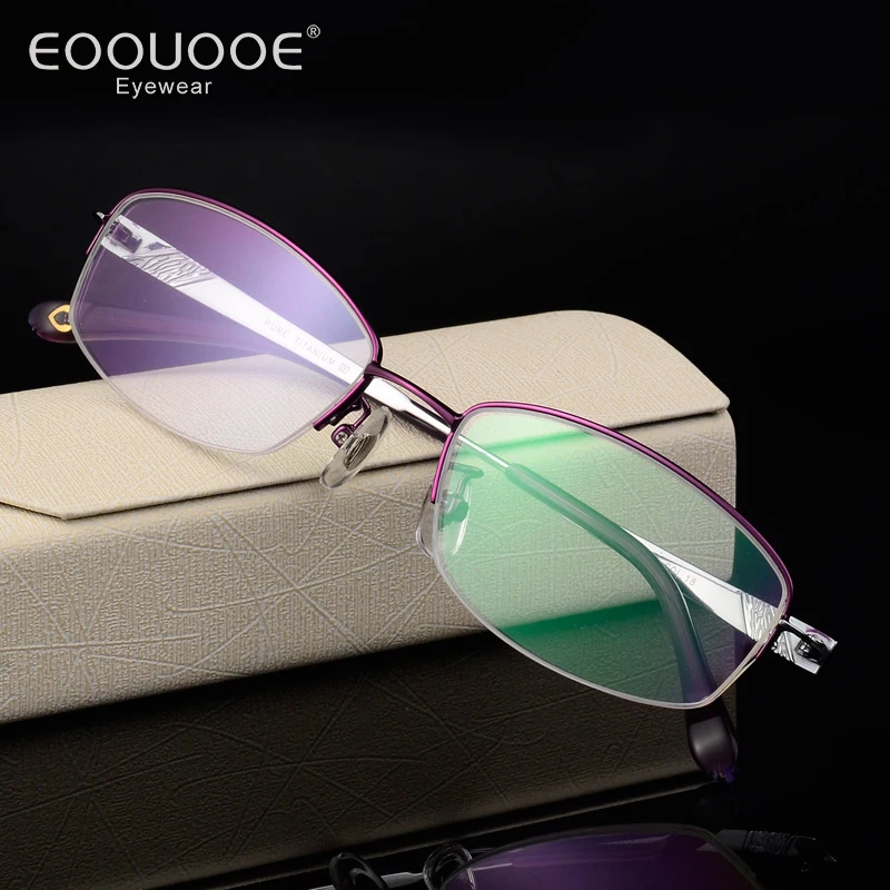 

Pure Titanium Glasses Women Eyewear High-Quality Optical Frame Myopia Reading Progressive Protection Anti-reflection Eyeglasses