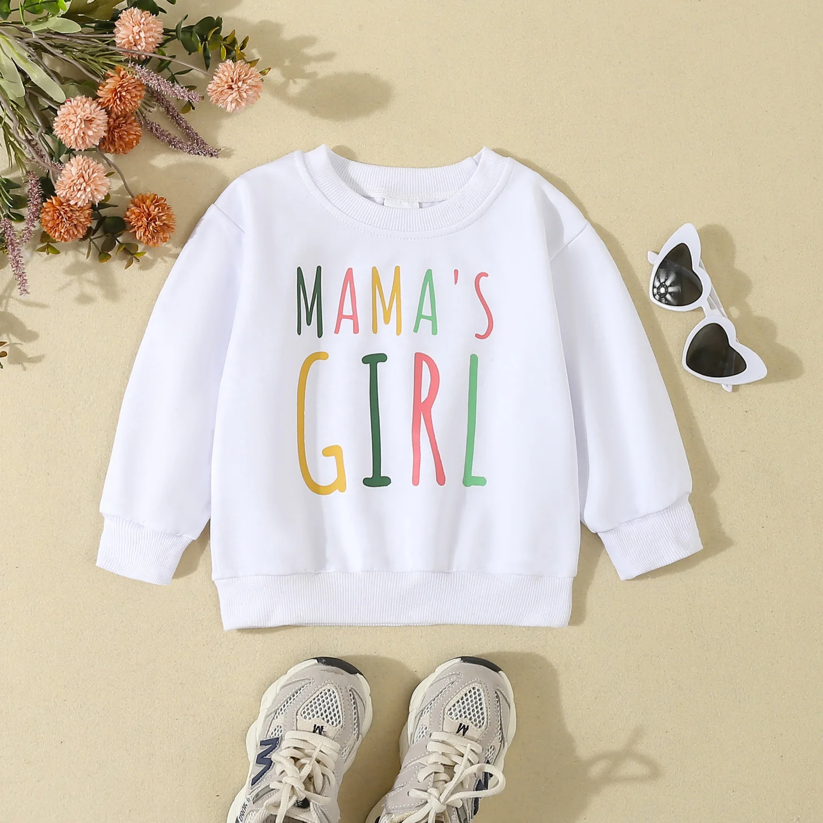 Citgeett Autumn Kids Baby Girls Mommy Matching Outfits Long Sleeve Letter Print Sweatshirts Pullovers Bodysuit Fall Clothes 4