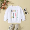 Citgeett Autumn Kids Baby Girls Mommy Matching Outfits Long Sleeve Letter Print Sweatshirts Pullovers Bodysuit Fall Clothes 4