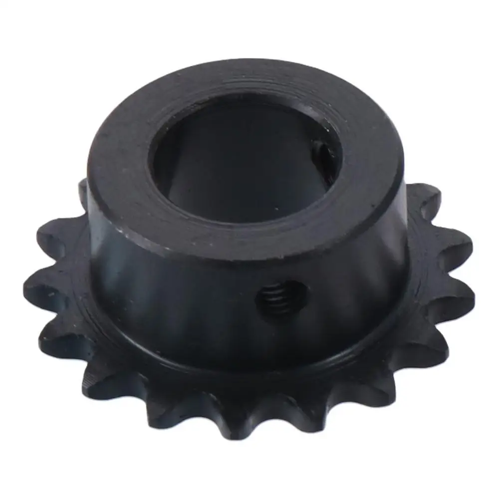 25 Chain 17 Tooth Gear Single Strand 1/4" Pitch Black Oxide Roller Sprockets C45 Carbon Steel for ISO 04C
