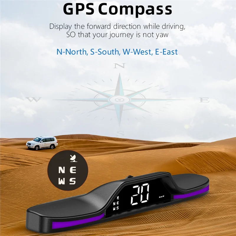 G15 HUD Head-Up Display GPS Speeding Alarm Driving Speed Car Display Universal Replacement Parts