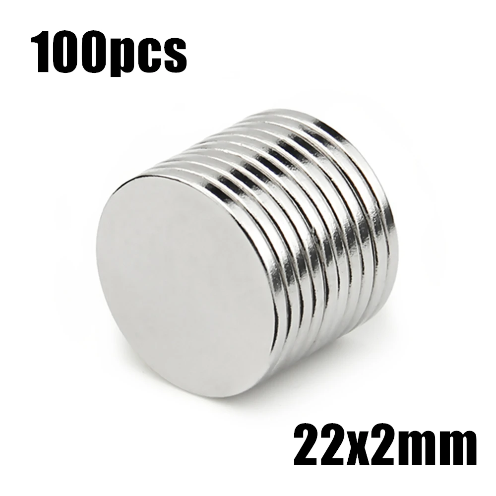 100pcs 22x2mm Super Powerful Strong Bulk Small Round NdFeB Neodymium