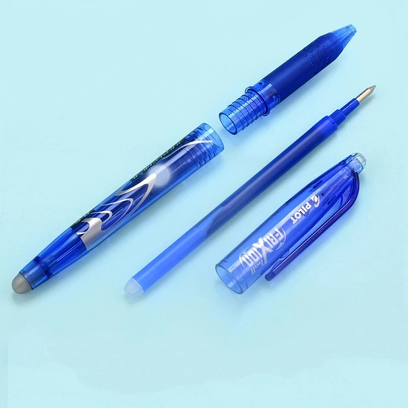 Pilot-bolígrafo de Gel borrable, varillas de recarga borrables de 0,5mm, tinta azul, negra y roja, papelería japonesa, suministros de escritura para la escuela y la Oficina