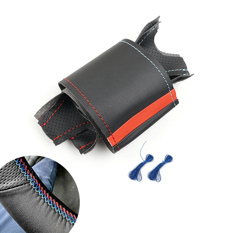 Luxurious Perforated Leather Steering Wheel Cover for Premium Cars