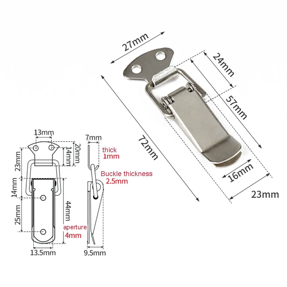Toggle Latches Spring Loaded Clamp Clip Case Box Latch Catch Toggle Tension Lock Lever Clasp Closures Crate Lock Snap 4 PCS