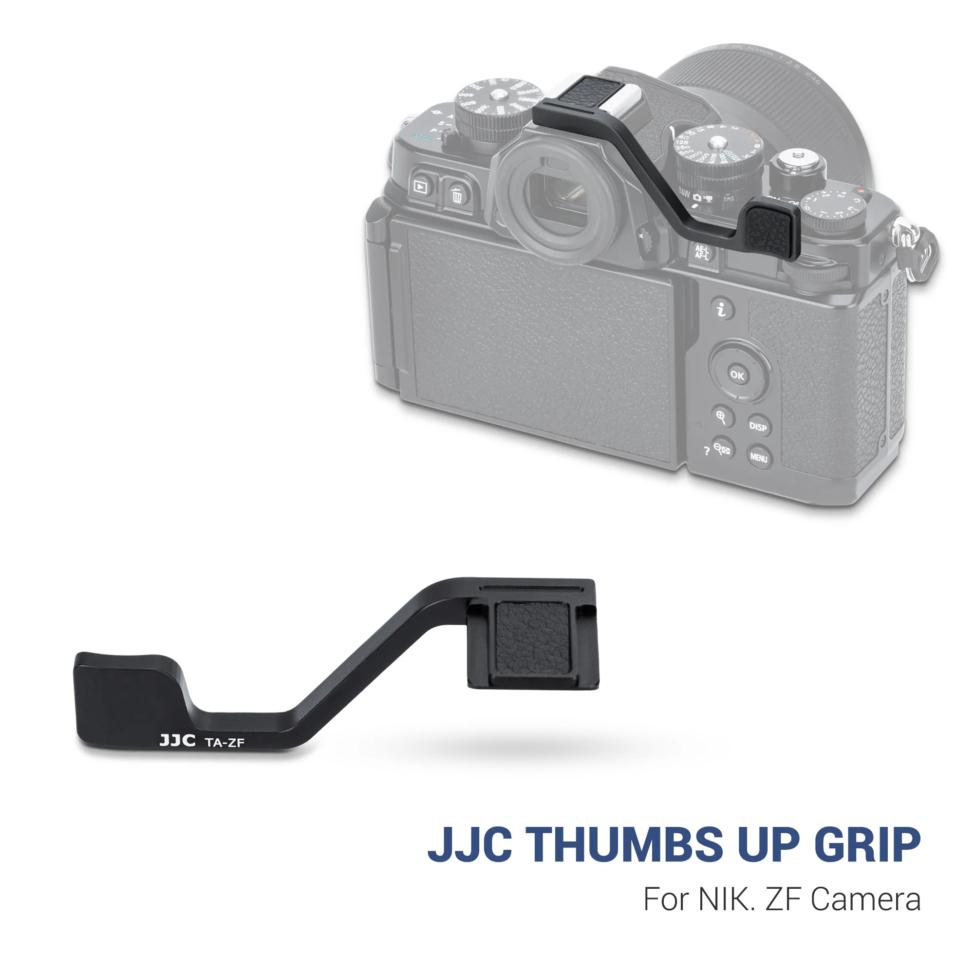 JJC Camera Metal Hot Shoe Thumbs Up Hand Grip Hotshoe bracket for Nikon ZF camera accessory