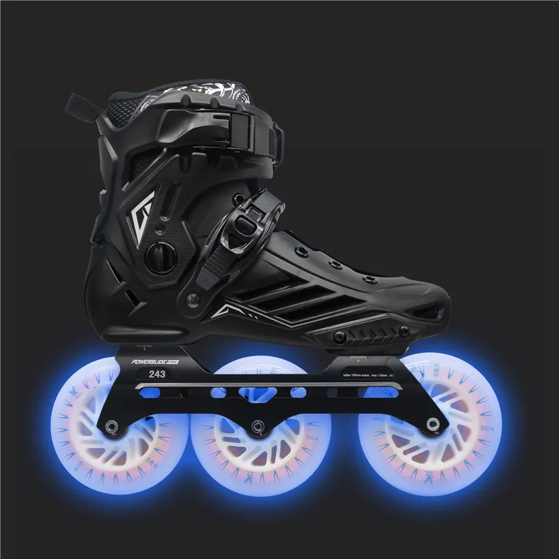 RoselleInlineSkates3x110mmLedWheels2mmFlexibleRockeredBanana