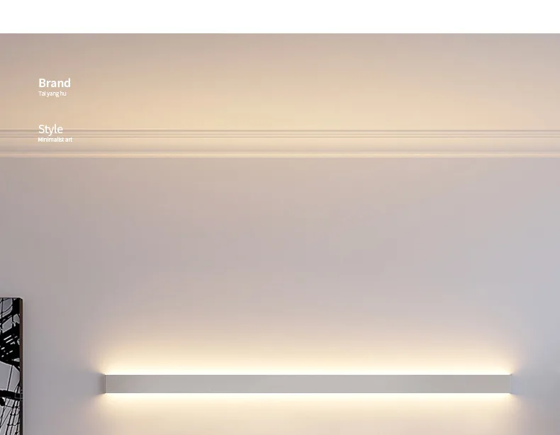 wall lights for bedroom Modern minimalist LED white long wall lamp bedroom aisle line lamp living room TV background wall indoor wall lamp bedside wall lights