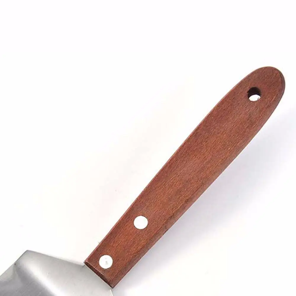 Mini SPATULA Stainless Steel with Wooden Handle Scraper Turner