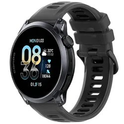 Two - Tone Jelly Silicone Sports Watch Strap (20/22mm) - Garmin Active 5 - 6 (Extreme night Black)