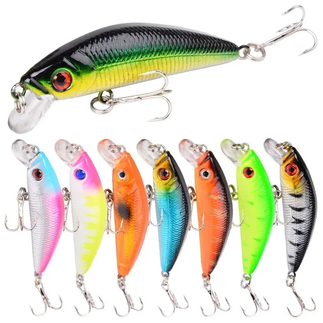 Minnow Fishing Lure 72mm Topwater Hard Bait Wobbler SwimBait Carp