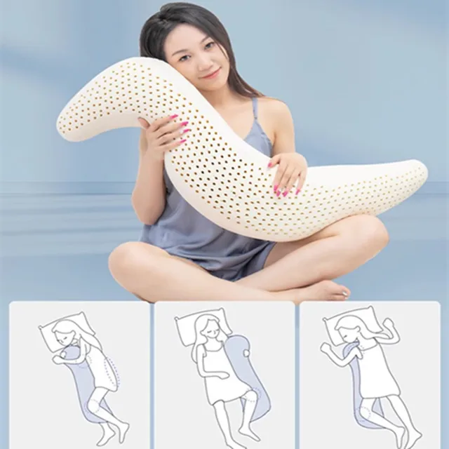 편안하고 지지력 있는 수면을 위한 혁신적인 남자친구 S자형 태국 천연 라텍스 베개