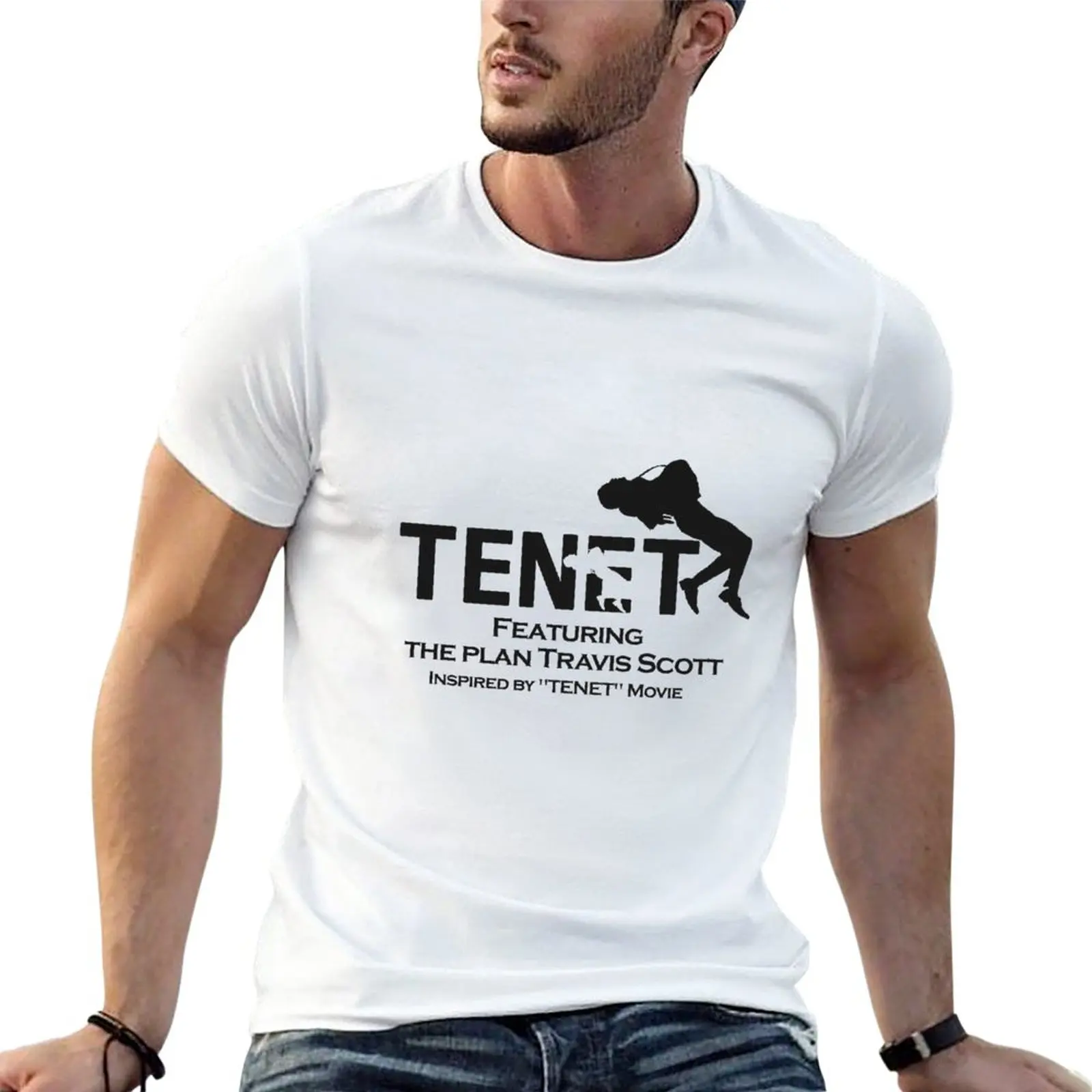 

Design inspired by 'TENET' Movie T-Shirt anime clothes customs summer top plain tshirts for men
