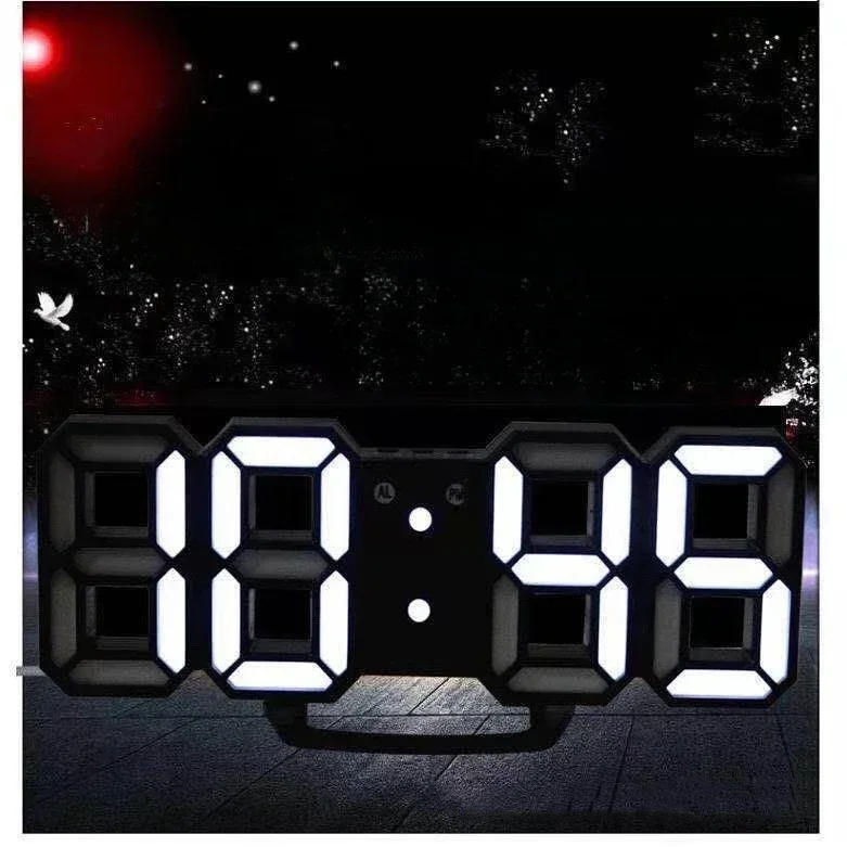3D Wall Clock Led Digital Watches Hanging Decoration Home Decoration for Bedroom Decor Interior Room Night Light Mode Large wall clock,digital wall clock