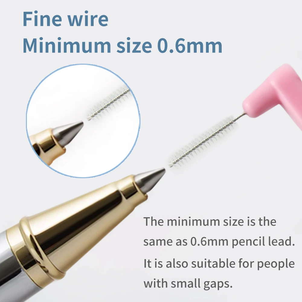 Interdental Brush Angled For Orthodontic Braces Micro Soft L Shaped Short Handle Brushes For Dental Brackets Cleaning