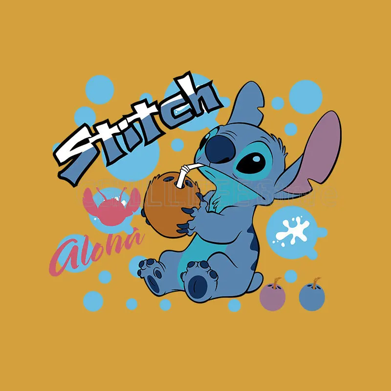 Cartoon Cute Anime Stitch Iron on Patches for Clothing T-shirt bag shose Stitch  Patch Garment stickers embroidery cloth sticker