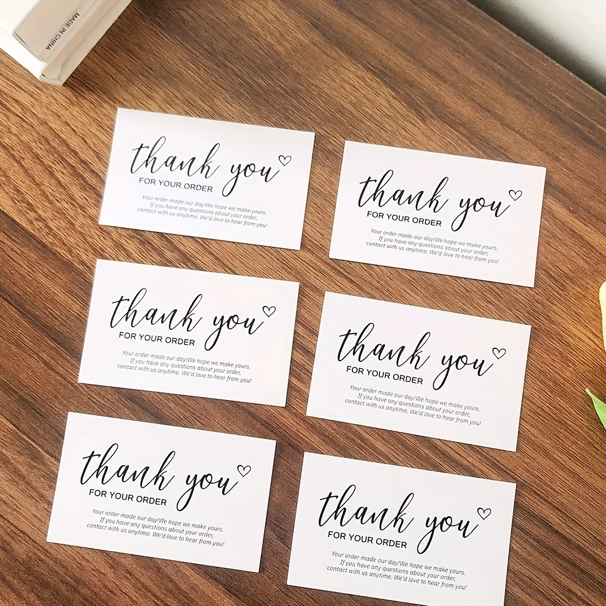Paper Thank You Card Small Business Gift Decoration Handmade Wedding Party 50pcs
