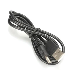 Universal USB to DC Power Charging Cable - 1m, Black (3.5mm and 1.35mm)