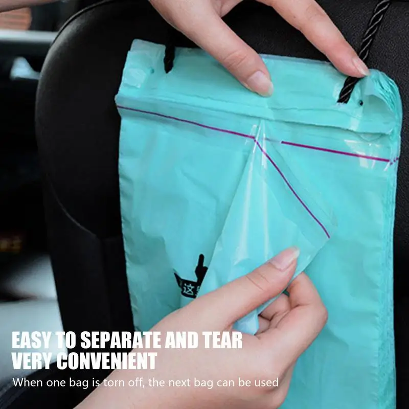 Car Hanging Sticky Trash Bags 50 Pcs Disposable Trash Bag Multiuse Car Biodegradable Rubbish Holder For Vehicle kitchen