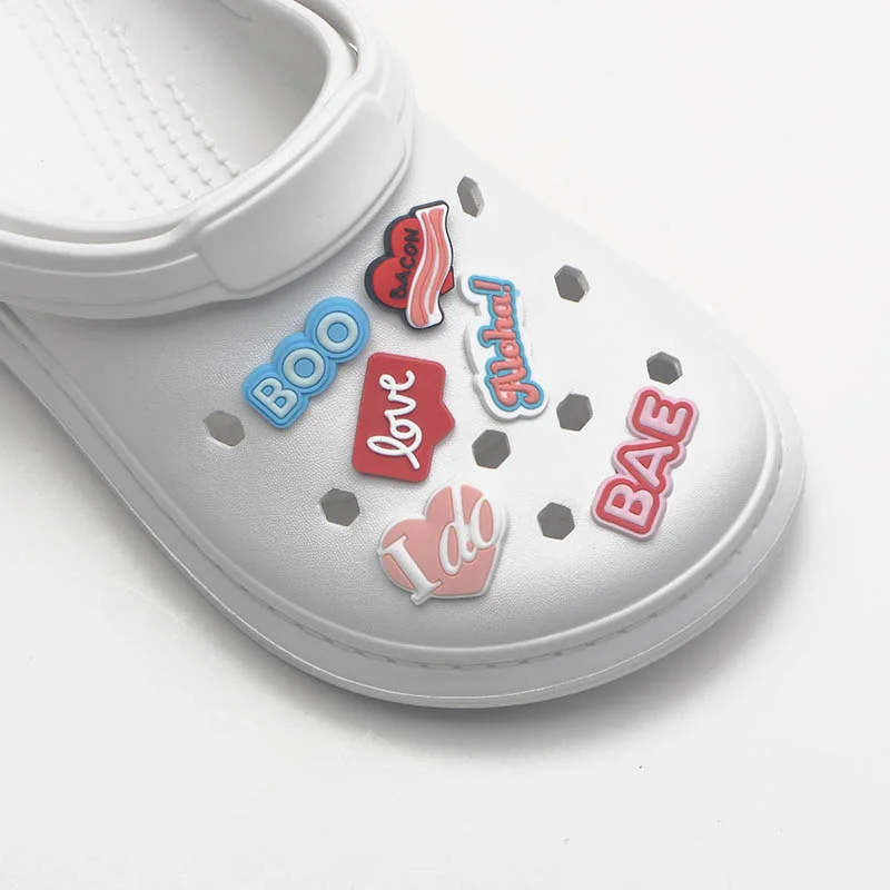 

1 PCS PVC Shoes Decorations Boo/OMG/Black Lives Matter Buckles Graden Croc Shoe Charms Button Charm Kid Xmas Birthday Gift