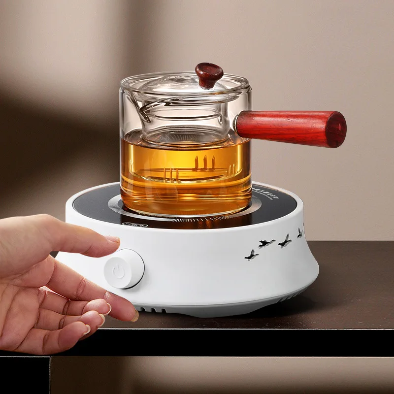 800W Moka Pot Electric Ceramic Stove Coffee Hot Plate Boiling Water Heater Mini Tea Maker Flower Teapot Suitable For Home/Office 2