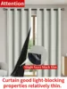 1pc Solid 100% Blackout Curtains with Grommets, Curtains for Bedroom, Living Room, Kitchen, Privacy Drapes, Window Curtain 6