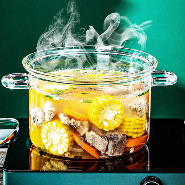 Glass Saucepan Mixing Pot Large Cooking Soup Pots Kitchen High Borosilicate  Clear Transparent For the - AliExpress