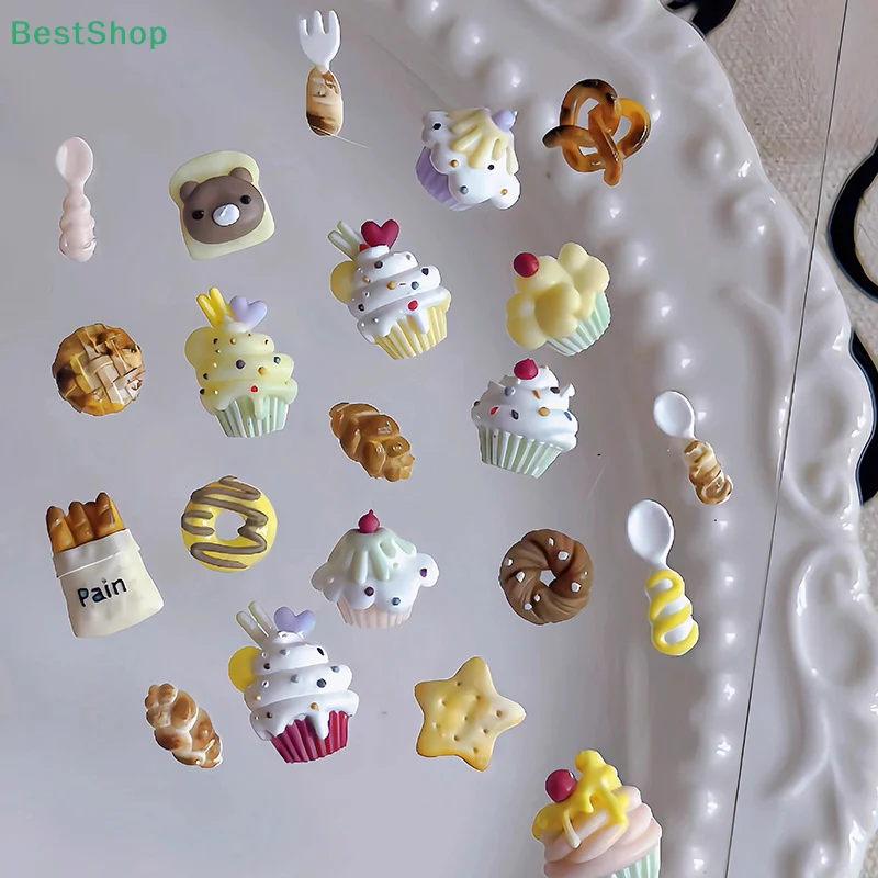 ?? 3D 실리콘 네일 아트 몰드 케이크 아이스크림 스낵 패턴 디자인 네일 장식 투명 매니큐어 템플릿