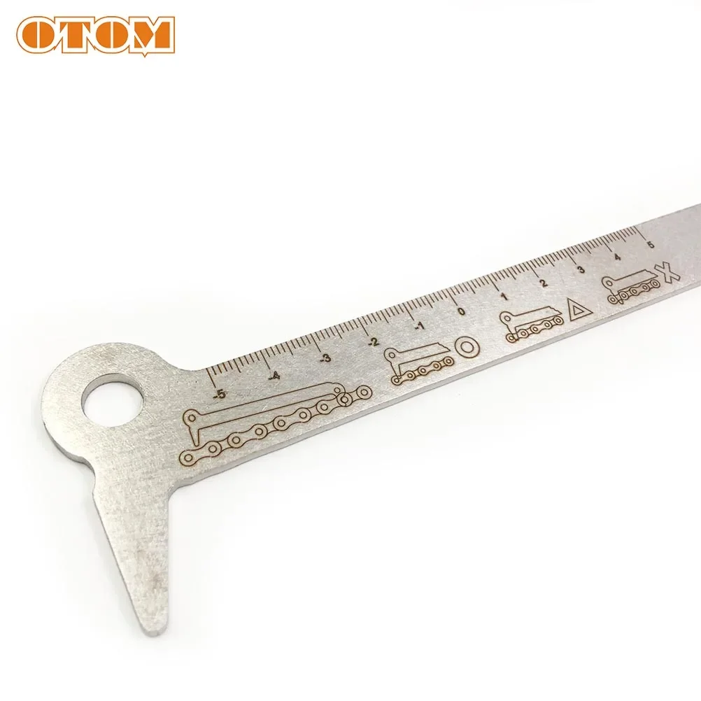 Motorcycle Chain Tool OTOM Motocross Chain Checker Stainless Steel Gauge Suitable For Measurement 520 525 530 Bike Motorcycle Universal Repair Tools