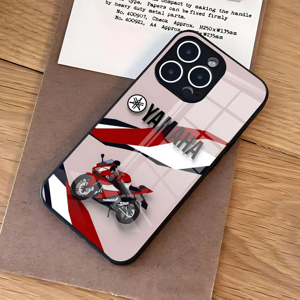 Yamaha Racing Black Glass Phone Case