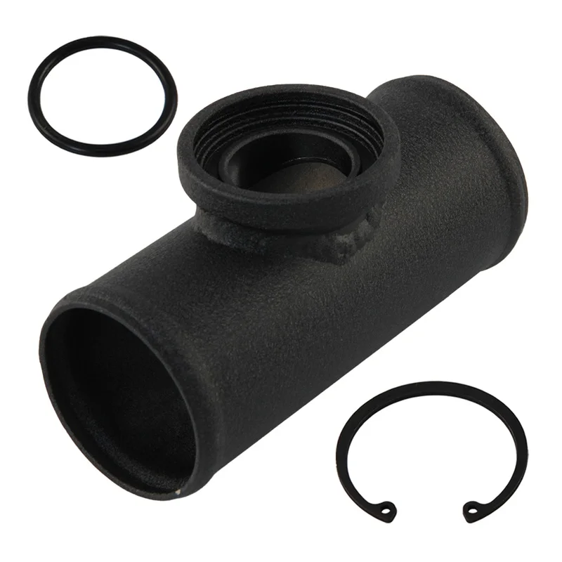 Adaptador De Brida Para Válvula De Soplado Turbo Tipo SSQV 2.5" - Tubo De Aluminio Plateado 80 Grados