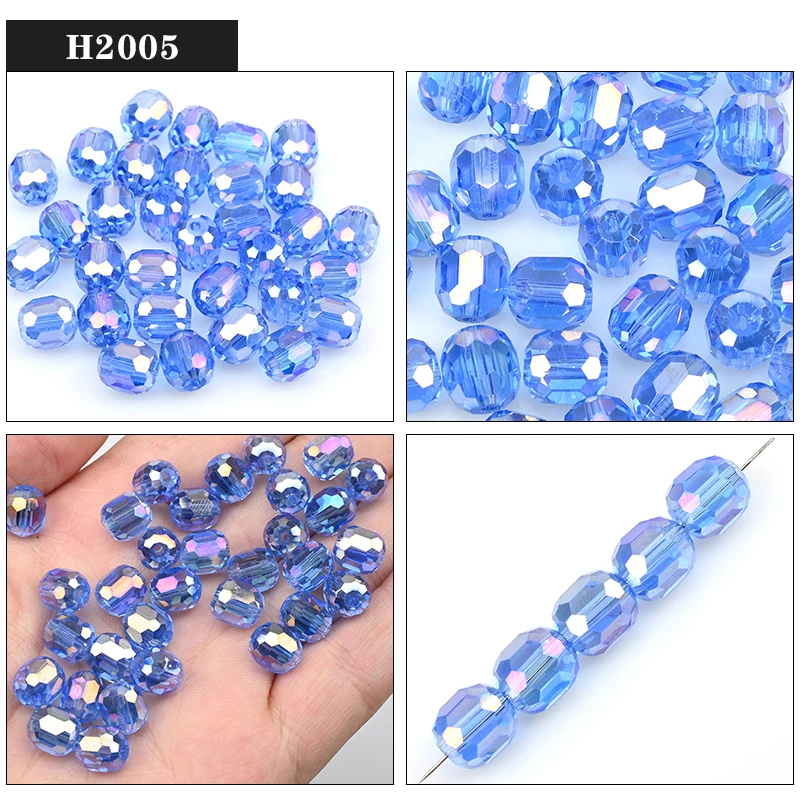 9 mm österreichische Kristallperlen, facettiert, rund, lose Distanzperlen für Schmuckherstellung, DIY-Halskette, Armband, Ohrringe – Detail 10