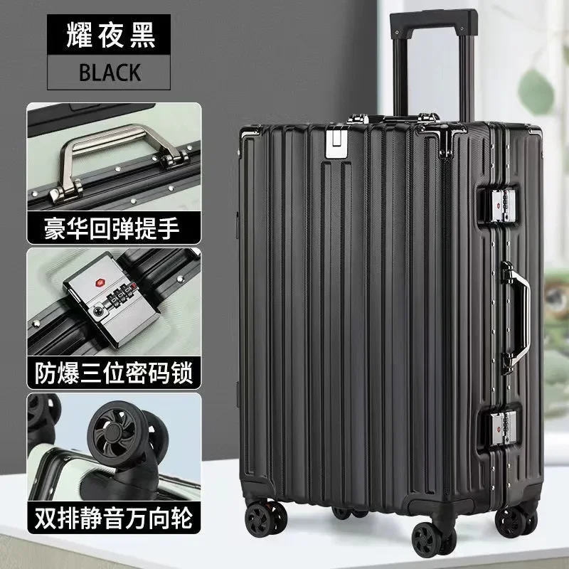Silent Universal Wheel Aluminum Frame Travel Lever Password Boarding Box 20 Can Board 26 