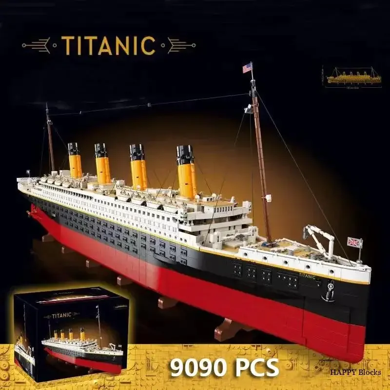 

NEW 9090pcs Titanic Large Cruise Boat Ship Steamship Compatible 10294 Bricks Building Blocks KIDS Toys Christmas Gifts in Stock