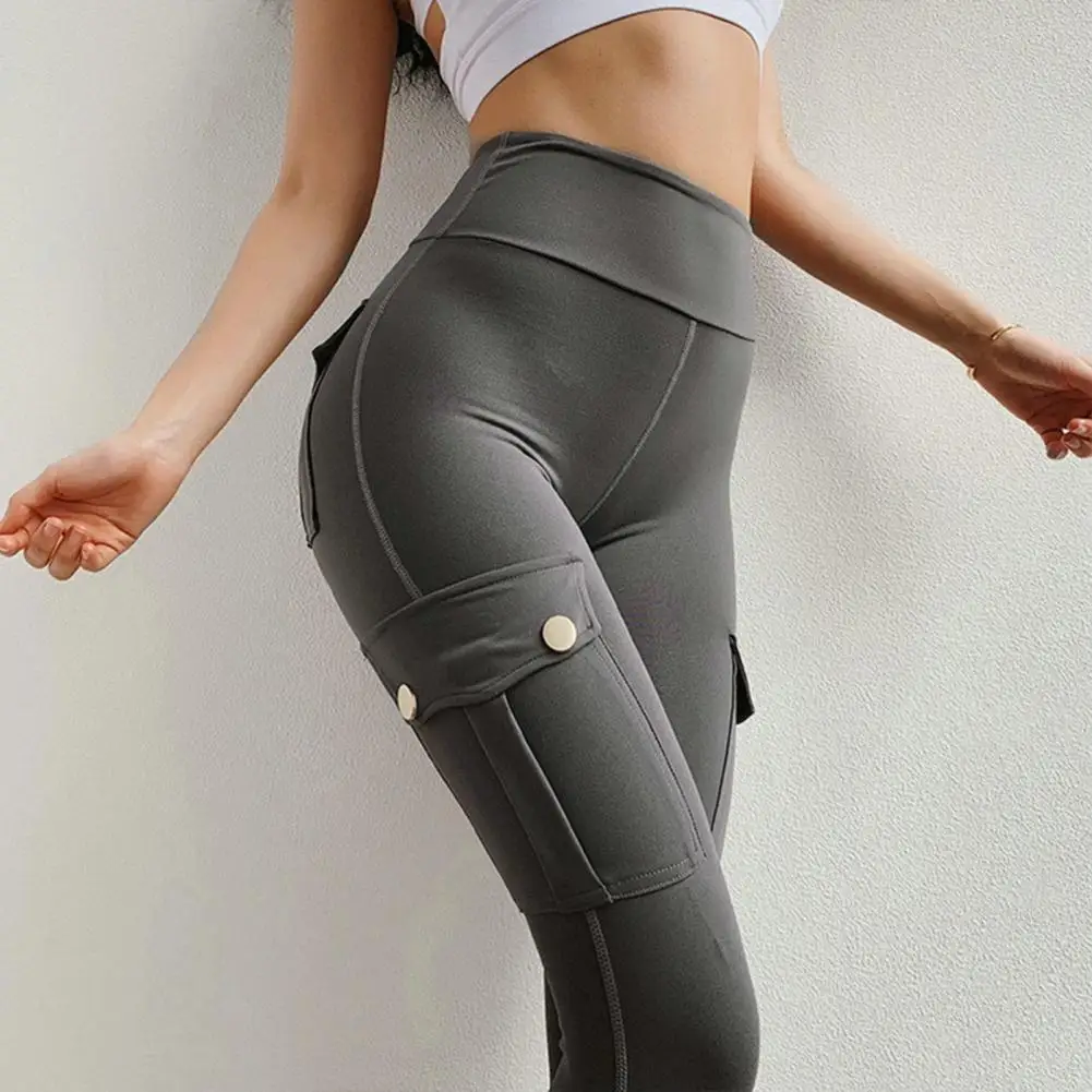 Comfortable Athletic Leggings High Waist Yoga Pants with Pockets for Women Lifting Sport Leggings Tight Elastic Slim for Gym