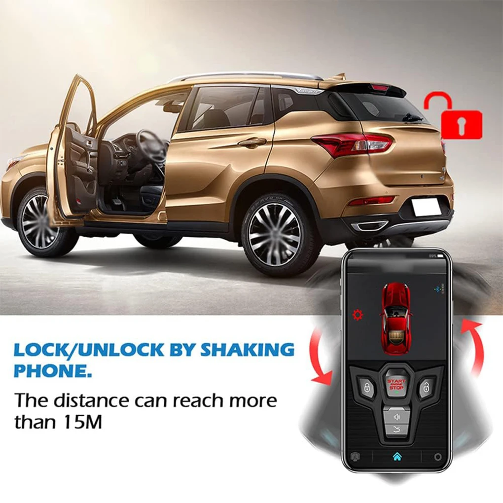 Two Way Car Alarm System Full Set Immobilization Remote Starter Keyless Entry Automotive Smart Start Stop Button Lock Kit car alarm car alarm kit car remote starter car alarm remote control car start stop button