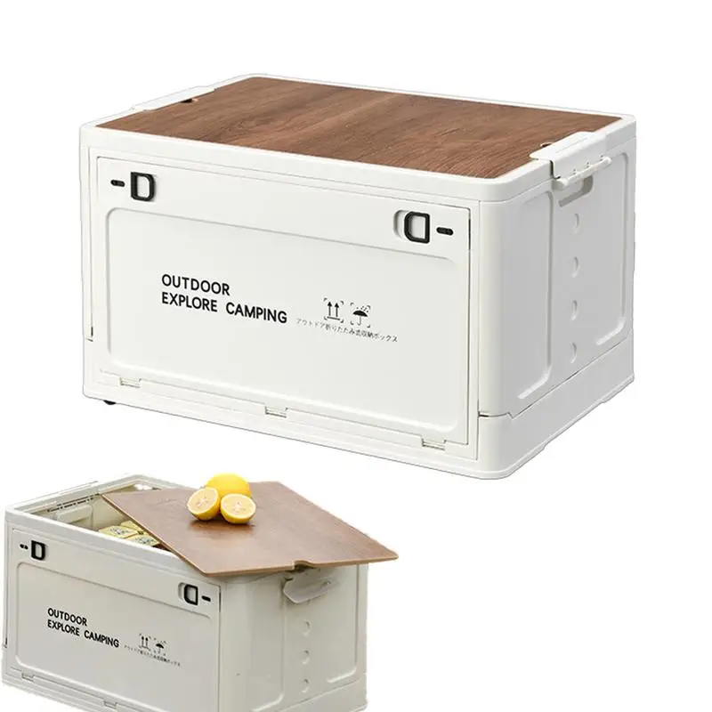 

Folding Storage Box Camping Outdoor Storage Box Camping Storage Bins Outdoor Storage Box Garage Organization With Wooden Lid