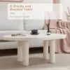 Cloud Coffee Table - Cute Coffee Table - Irregular Shape Coffee Table with 4 Legs - Modern End Table,Easy Assembly-White 1