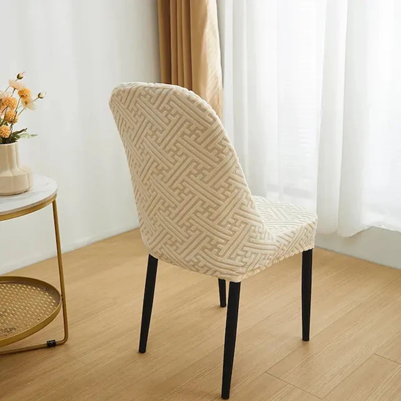 1Pcs Seat Slipcovers For Dining Room Home Decor Thickened Curved Backrest Chair Cover Special-shaped Cover Cushion Cover 4