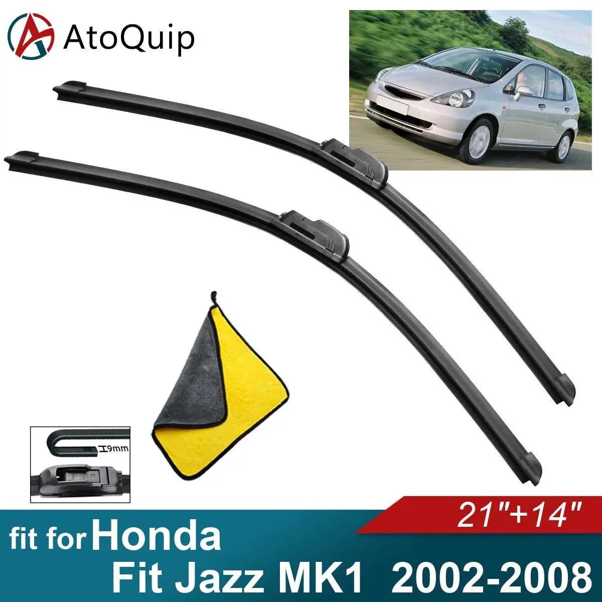 

Car Windshield Wiper Blades Fit For Honda Fit Jazz MK1 Wiper Blades Soft Rubber Auto Front Windscreen