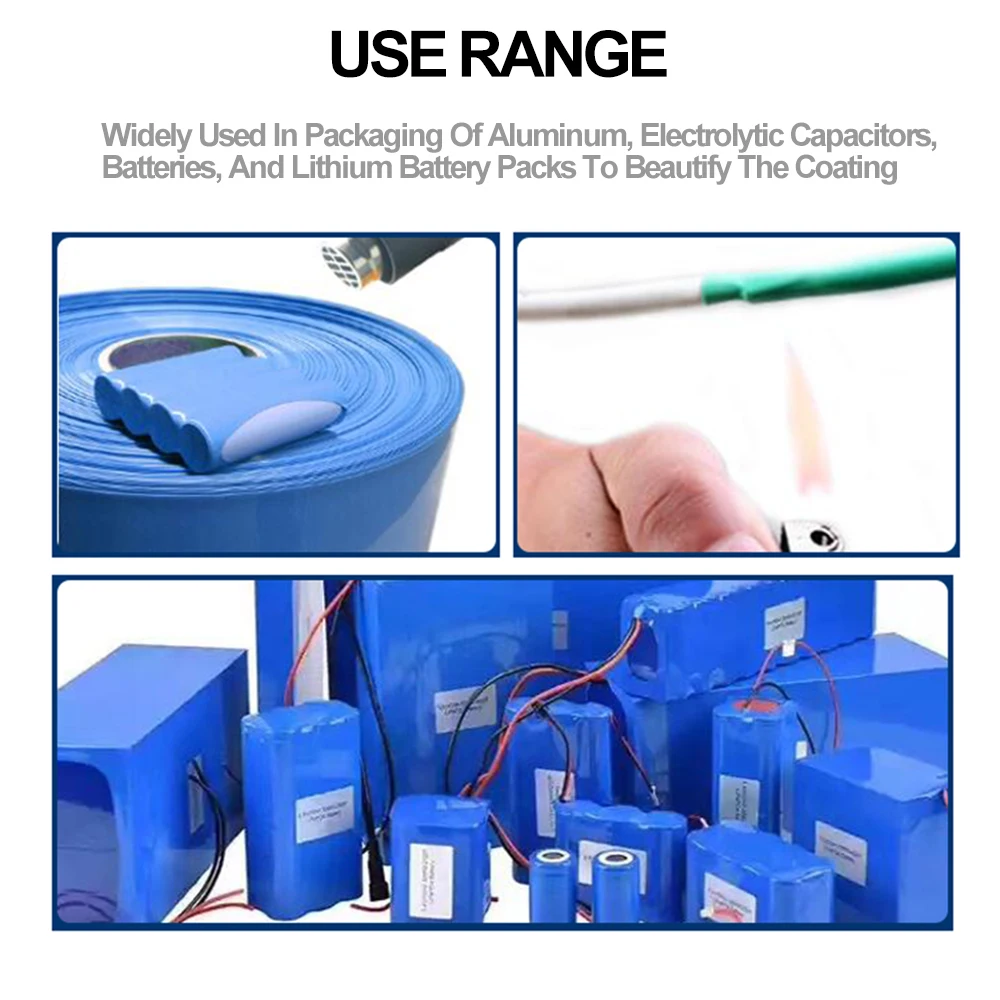 PVC Heat Shrink Tube 2M For 18650 Battery Insulation heat shrink tube heat shrink tubing heat shrink cable sleeve
