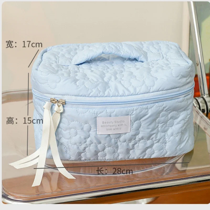 New Flower Pattern Women Makeup Bag Toiletries Cosmetic Organizer Zipper Bag Travel Wash Pouch Cosmetic Bag Female Make Up Bags 6