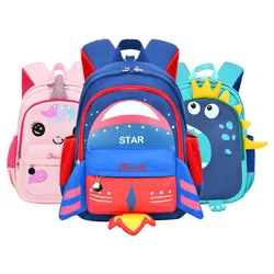 Fashion Cartoon Rocket Students Backpacks for Boys Kindergarten Children School Bags Girls Rabbit Nylon Primary Pupil Bookbag