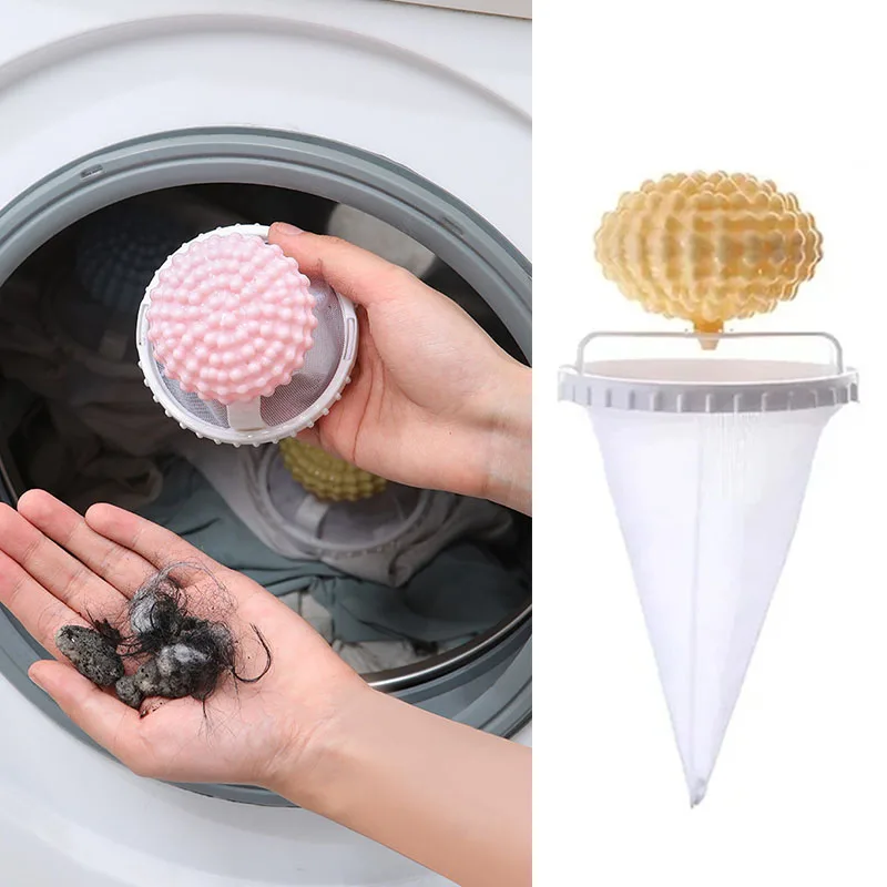 

Pet Hair Remover Washing Machine Floating Lint Filter Bag Reusable Laundry Ball Clothes Hair Cleaning Tools Cat Hair Catcher